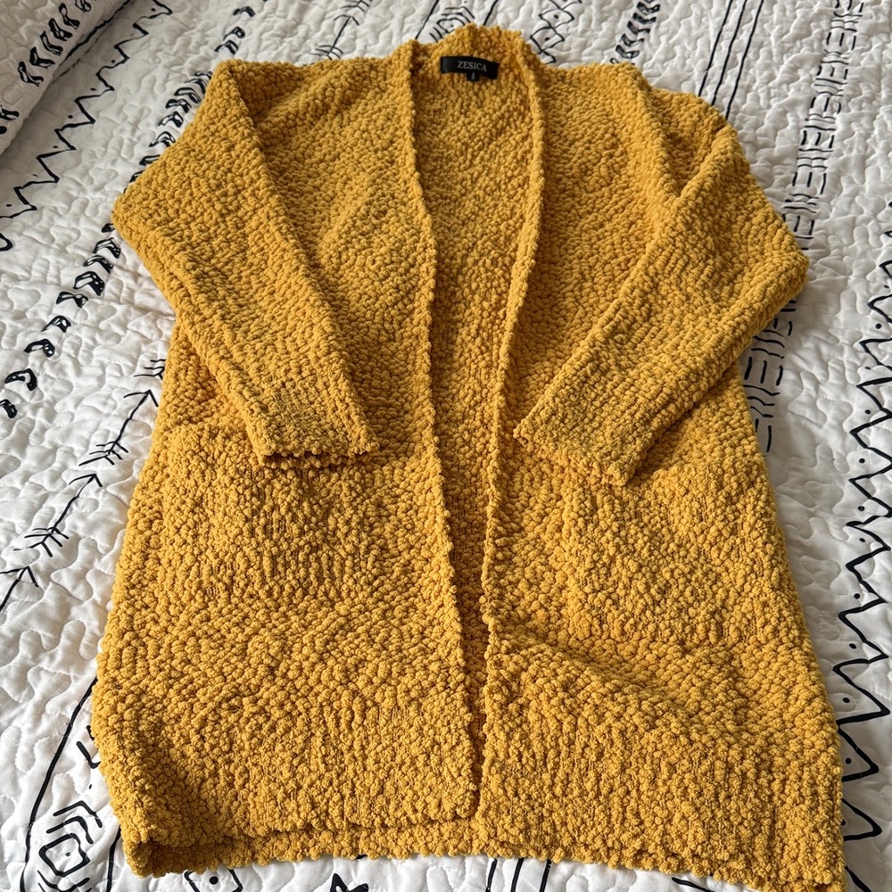 Cozy Mustard Yellow Cardigan